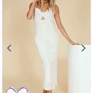 Verge Girl Ivory Midi Dress